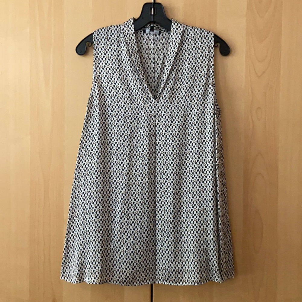 Lafayette 148 NY printed silk sleeveless blouse